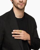 Life and Death Duality Signet Ring in 18K Yellow Gold, 20mm